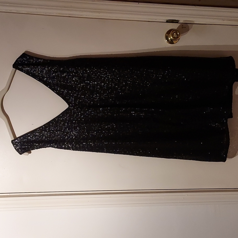 Black Shimmer Dress by ellos sz22 Sequins Party Dress Formal Plus Size